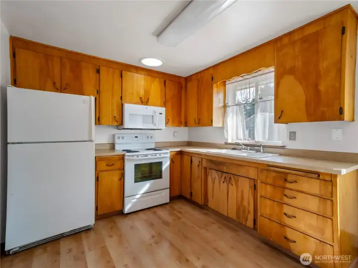 Charming vintage cabinets with that mid-century look!