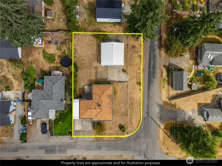 Drone view of lot
