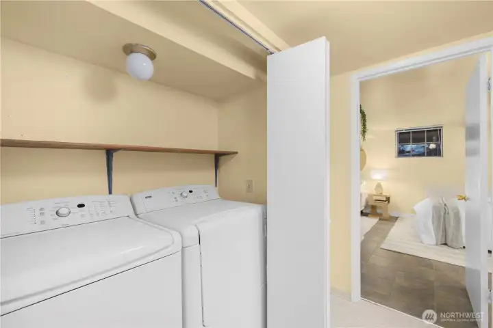 Lower-level laundry room.