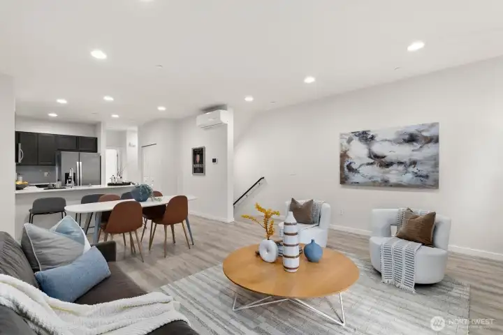 Great space here! Ductless mini-split offers heating and cooling.