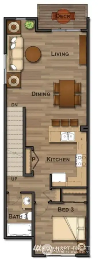 Main level - floor plan example.