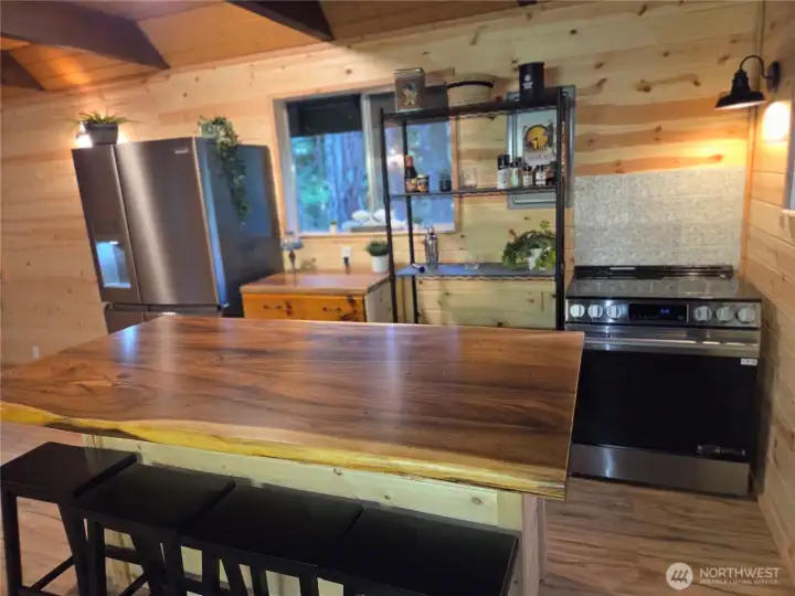 Amazing custom island open floor plan.