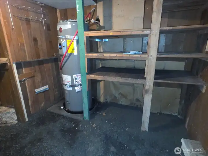 Backside basement has brand new hot water tank and all new lines. Also more storage!