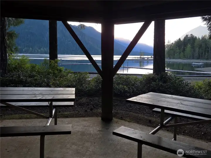 located across the SR 119 road - from this Cabin. Easy walk. Perfect location.