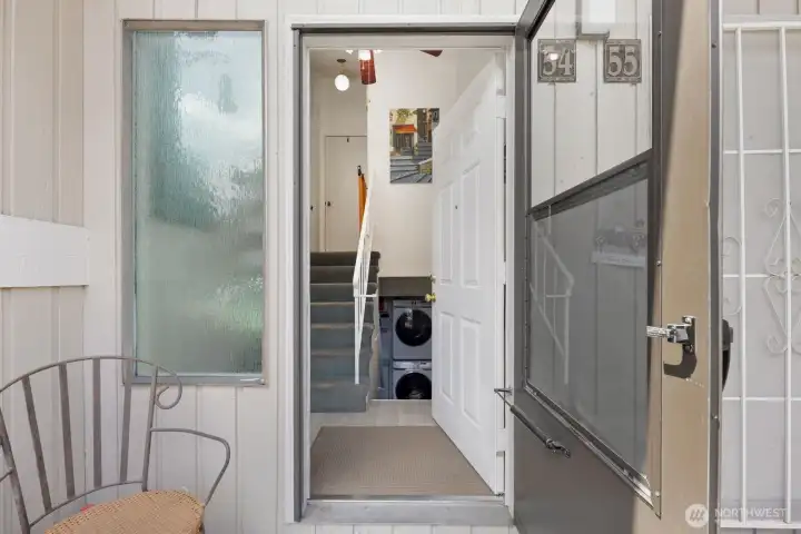 Bright entryway with split-level layout and easy flow into the main living spaces.