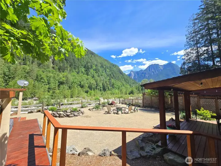 Nice views from the deck off of the primary bedroom. Nice views from the deck off of the primary bedroom.