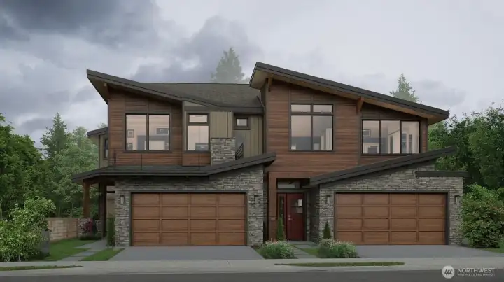 Duplex Conceptual rendering only. Not an actual property photo.
