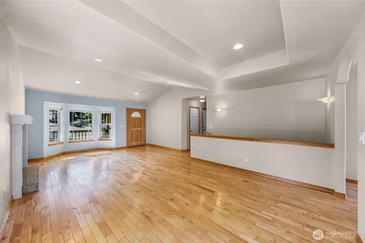 Vaulted inset ceilings in living and dining space Vaulted inset ceilings in living and dining space