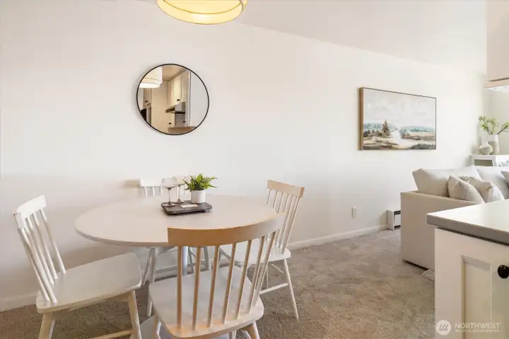 Great space for eat-in kitchen.
