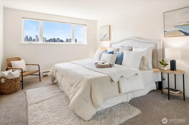 Let's talk about space; this bedroom can accommodate a king size bed.