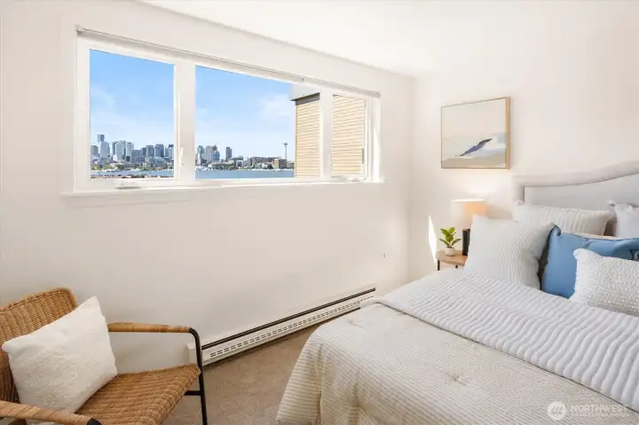 From your bedroom, another viewpoint of the city's skyline.
