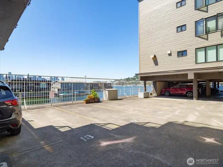 Parking space is within view of the condo; Additional storage could be added behind the parking space.