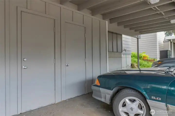 Door on the right leads to the assigned storage room!