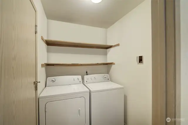 The laundry room is located on the main floor.  Washer and dryer are included with your purchase