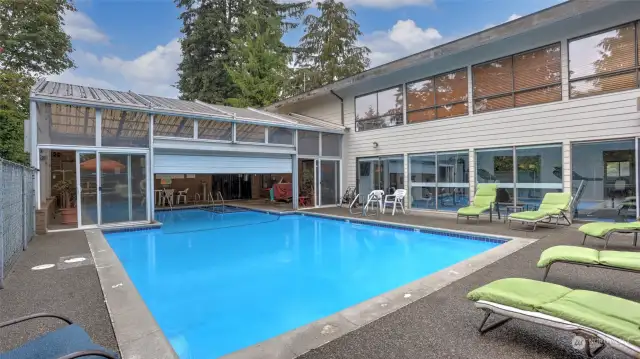 Cozy heated pool.