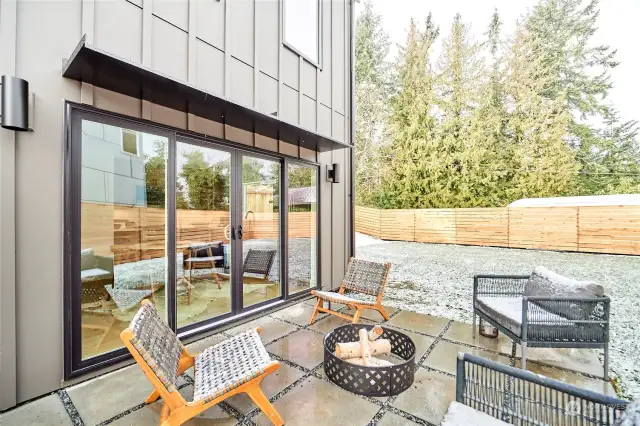 Enjoy relaxing on spacious patio perfect for outdoor lounging or entertaining.