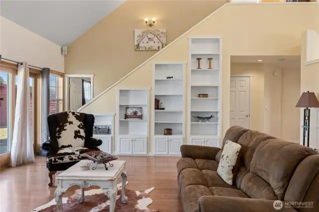 Stylish and functional, the custom built-ins enhance both beauty and convenience.