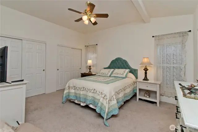 Primary bedroom offers a calm inviting retreat