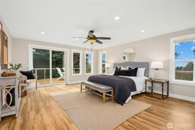 This abundant 430 s.f. primary suite provides a private retreat within the home.