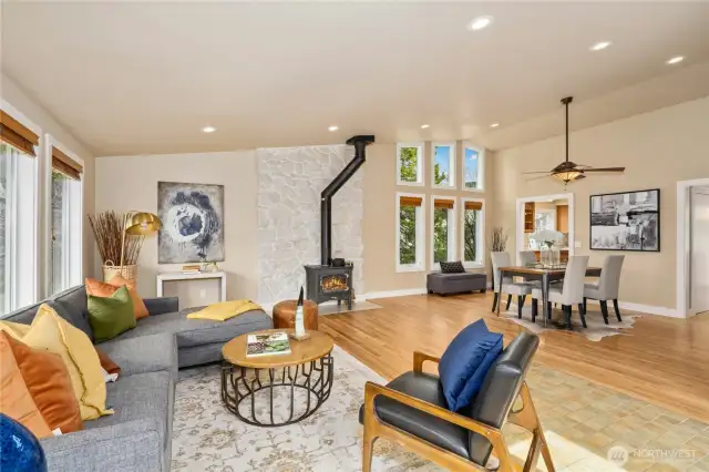 Simple, clean design with an emphasis on natural materials and letting light in.
