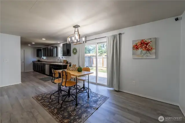 Dining Area looking towards Back Patio/Yard