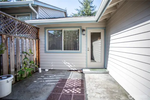 Private, fenced patio allows you your own, low-maintenance oasis.