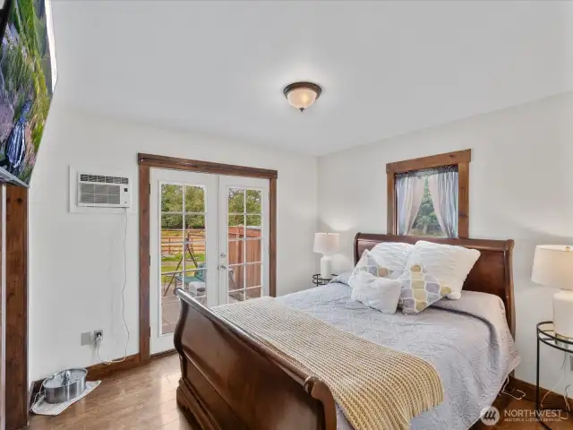 Primary Bedroom with French Doors to Patio