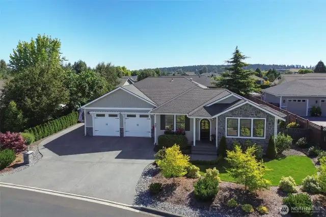 Beautifully landscaped low maintenance front yard