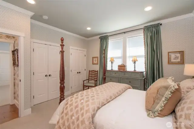 Primary suite with double closets