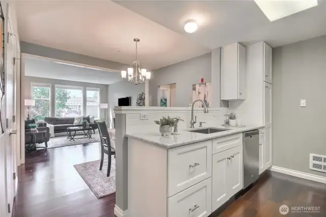 Kitchen area is great for gatherings or entertaining.