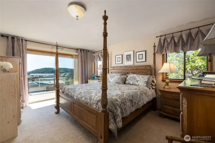 Main level living primary with deck access...