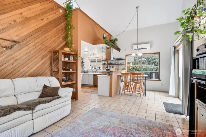 Diagonal Slatted Accent Wall