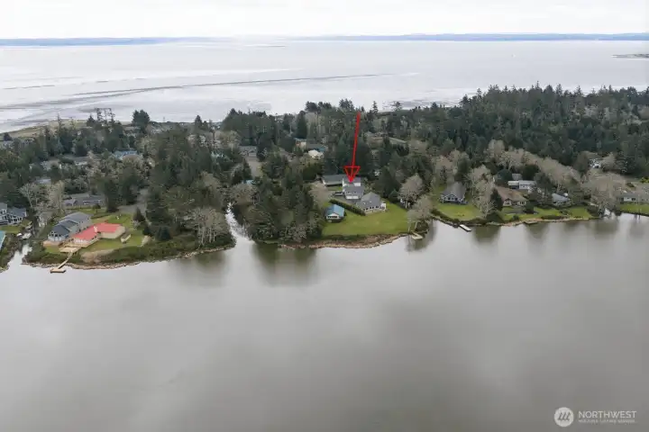 Drone Showing Lake & Bay to the East