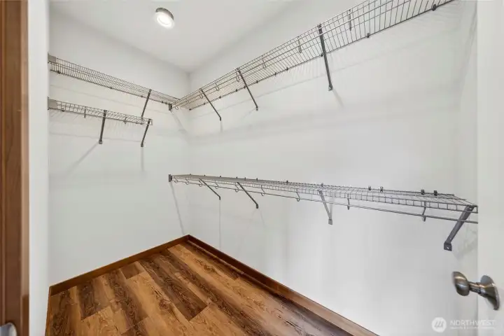 Owner's bedroom walk-in closet.
