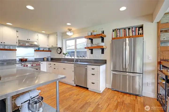 Refrigerator set back to make the most of your view.