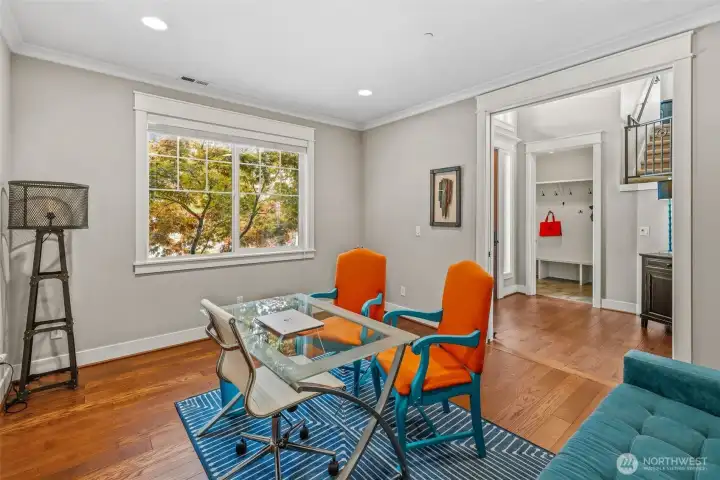 Office at entrance of the home