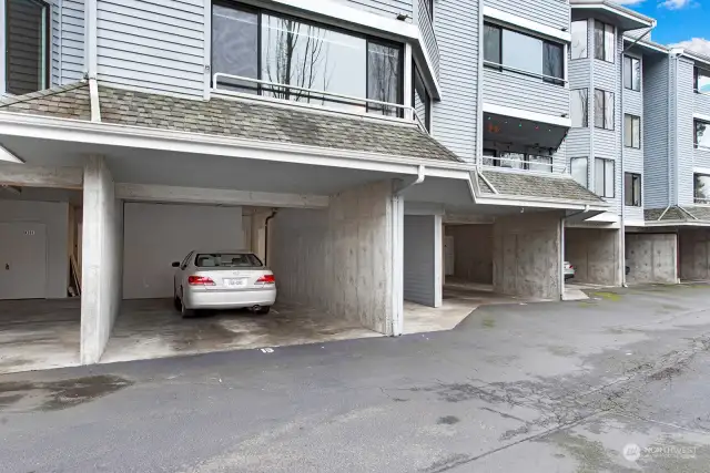 Extra large carport. There is a door to the right of the carport with stairs taking you to the unit.