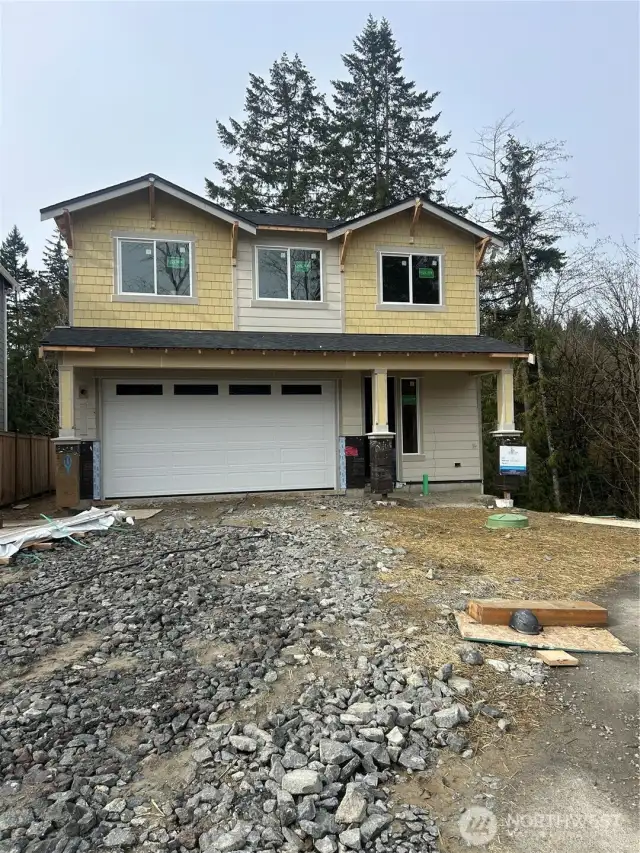 Subject property under construction. Long driveway for extra parking.    Estimated completion May.