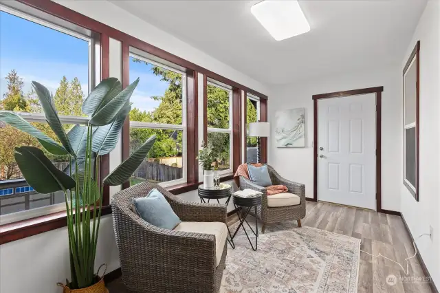 Sunroom off the Primary Bedroom with Access from the Kitchen