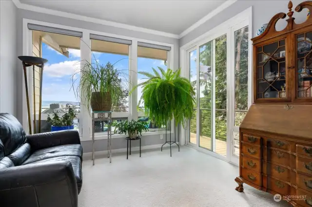 Enjoy the view from your private sitting room with access to the upper level deck.