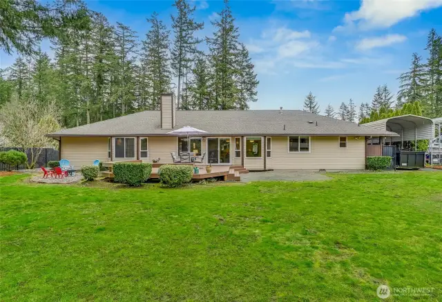 stand back & admire his yard, room to garden, entertain, relax & party,
