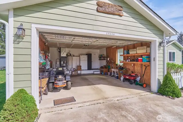 Large attached garage