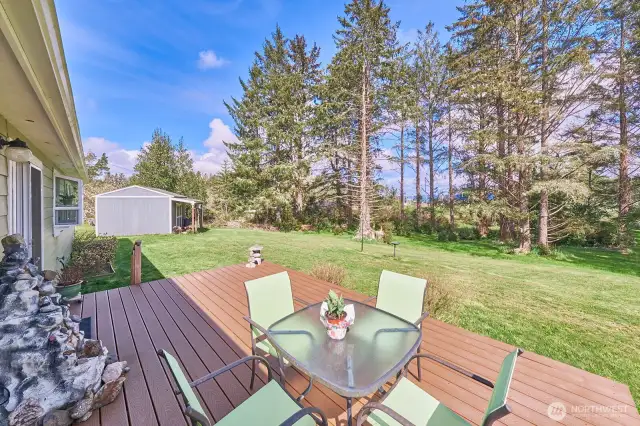East facing back deck