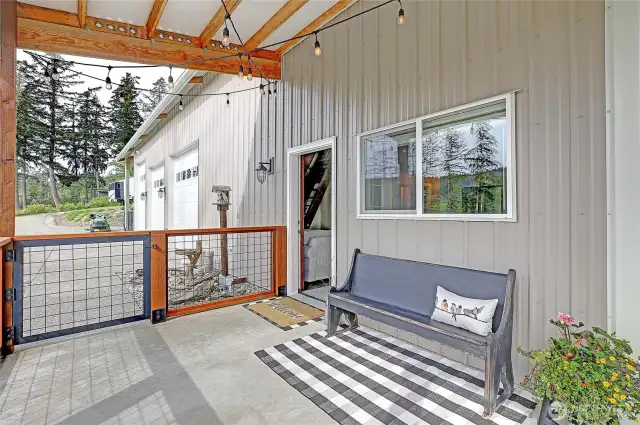 Large covered outdoor living space - main entrance