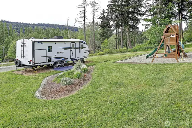 A level spot to park a camp trailer