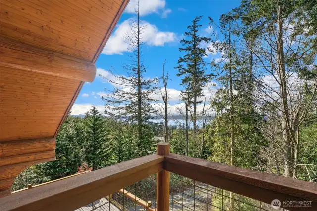 The view from the second floor’s deck.