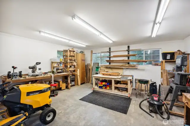 Inside the detached garage/shop.