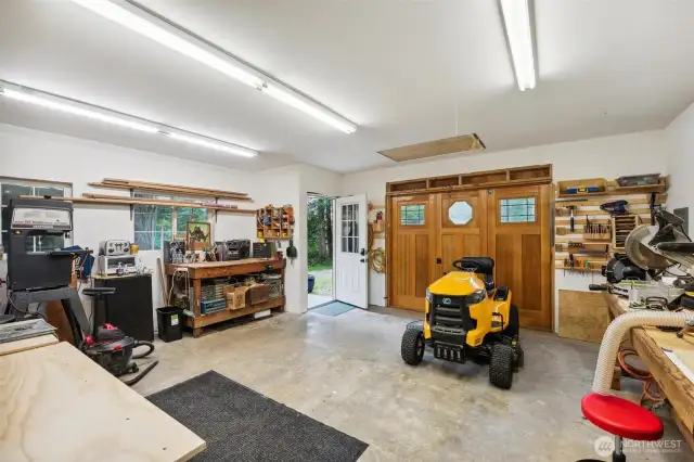 Inside the detached garage/shop.