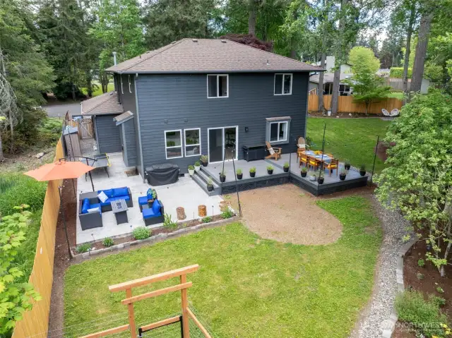 Over a quarter of well-manicured and expertly utilized yard.