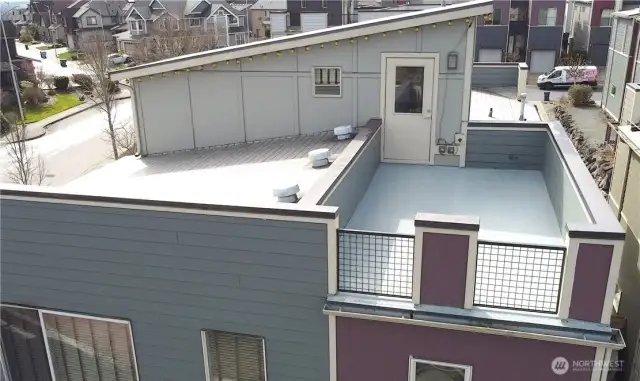Enjoy the views from this beautiful roof top space.